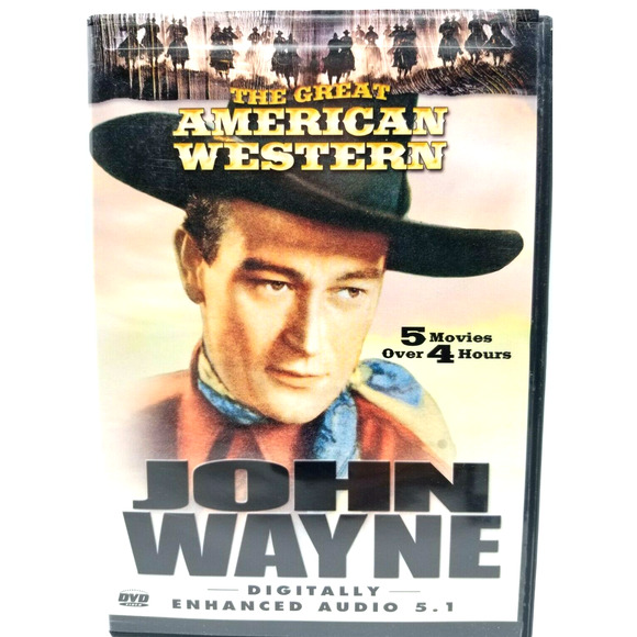 The Great American Western JOHN WAYNE DVD 5 Fun Western Movies - Picture 1 of 2
